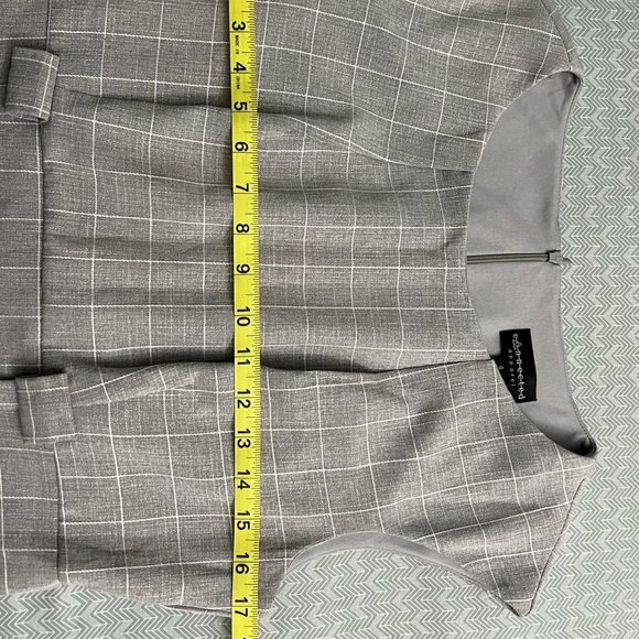 Connected Apparel Grey checkered semi formal dress - size 8 - Picture 5 of 5